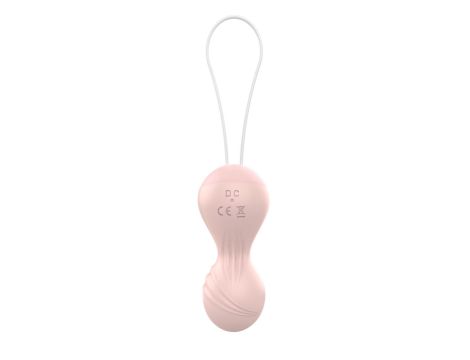 Kulki-Vibrating Silicone Kegel Balls USB 10 Function / Remote control -Flesh - 4