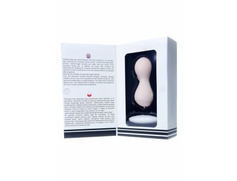 Kulki-Vibrating Silicone Kegel Balls USB 10 Function / Remote control -Flesh - 9