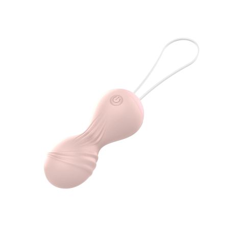 Kulki-Vibrating Silicone Kegel Balls USB 10 Function / Remote control -Flesh - 2