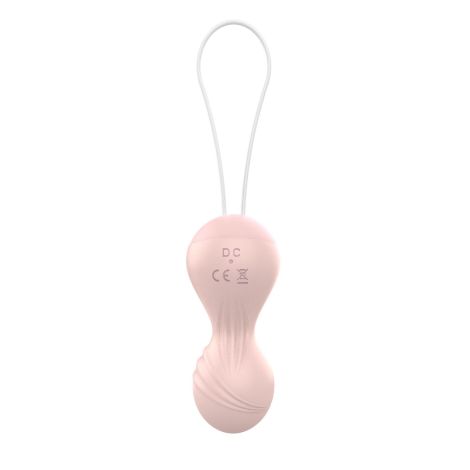 Kulki-Vibrating Silicone Kegel Balls USB 10 Function / Remote control -Flesh - 4