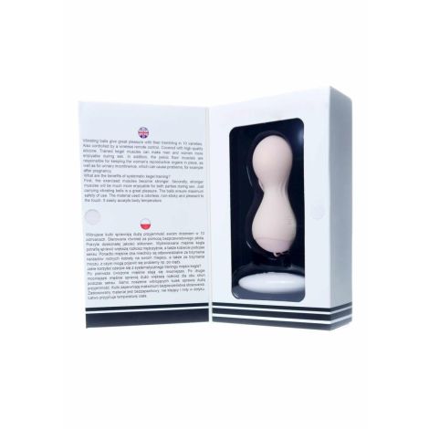 Kulki-Vibrating Silicone Kegel Balls USB 10 Function / Remote control -Flesh - 9