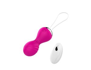 Kulki-Vibrating Silicone Kegel Balls USB 10 Function / Remote control -Pink