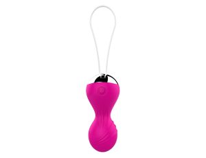 Kulki-Vibrating Silicone Kegel Balls USB 10 Function / Remote control -Pink - image 2