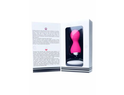 Kulki-Vibrating Silicone Kegel Balls USB 10 Function / Remote control -Pink - 9