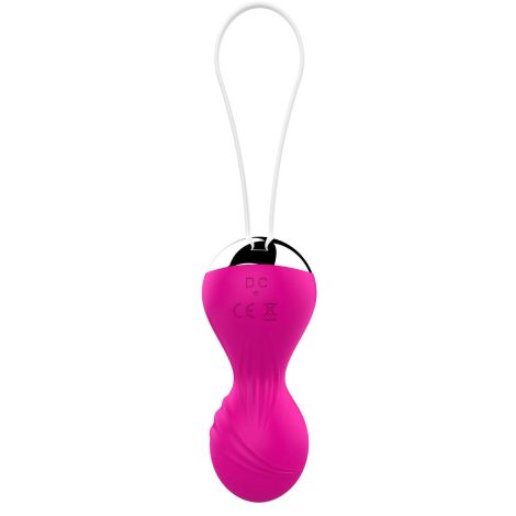 Kulki-Vibrating Silicone Kegel Balls USB 10 Function / Remote control -Pink - 4