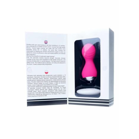 Kulki-Vibrating Silicone Kegel Balls USB 10 Function / Remote control -Pink - 9