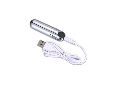 Wibrator-Strong Bullet Vibrator Silver/Black USB 10 Function - 4