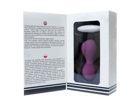 Kulki-Vibrating Silicone Kegel Balls USB 10 Function / Remote control -Purple - 7