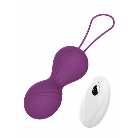 Kulki-Vibrating Silicone Kegel Balls USB 10 Function / Remote control -Purple