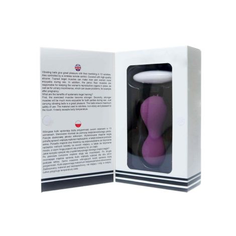 Kulki-Vibrating Silicone Kegel Balls USB 10 Function / Remote control -Purple - 7