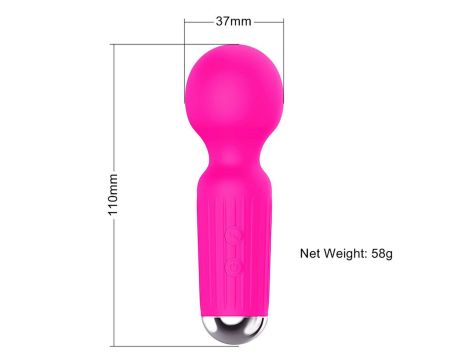 Stymulator-Rechargeable Mini Masager USB 20 Functions - Pink - 6