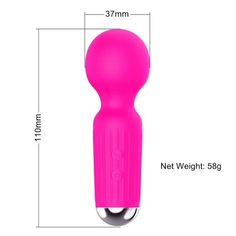 Stymulator-Rechargeable Mini Masager USB 20 Functions - Pink - 6