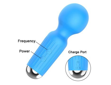 Stymulator-Rechargeable Mini Masager USB 20 Functions - Blue - 4