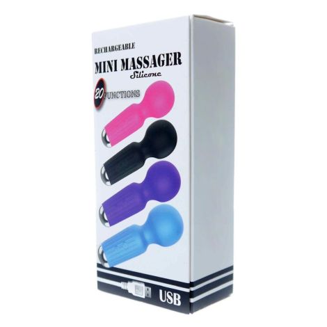 Stymulator-Rechargeable Mini Masager USB 20 Functions - Blue - 7