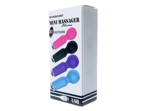 Stymulator-Rechargeable Mini Masager USB 20 Functions - Black - 8