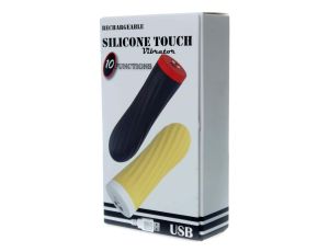 Stymulator-Rechargeable Silicone Touch Vibrator USB 10 Functions - Black - image 2