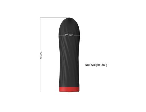 Stymulator-Rechargeable Silicone Touch Vibrator USB 10 Functions - Black - 5