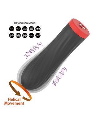 Stymulator-Rechargeable Silicone Touch Vibrator USB 10 Functions - Black - image 2