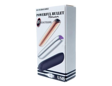 Stymulator-Rechargeable Powerful Bullet Vibrator USB 20 Functions - Matt Black - 9