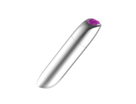 Stymulator-Rechargeable Powerful Bullet Vibrator USB 20 Functions - Silver