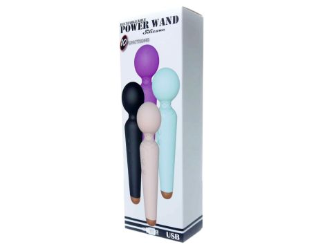 Stymulator-Rechargeable Power Wand USB 10 Functions - Flesh - 8