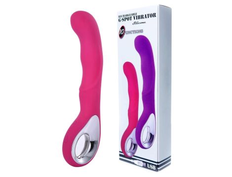 Vibrator G-spot 10 functions USB Pink - 11