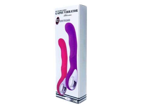 Vibrator G-spot 10 functions USB Pink - 14