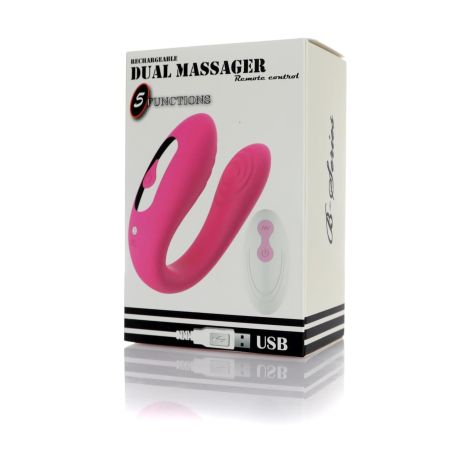 Stymulator - Massager Dual Vibrator USB 5 Functions / Remote Control - 10