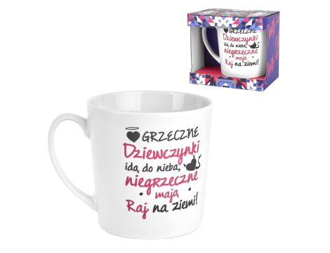 CRAZY GIRL - Kubek NBC matowy 480ml-Grzeczne dziewczynki idą do nieba...