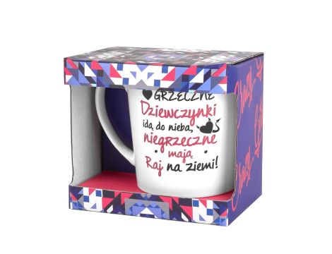 CRAZY GIRL - Kubek NBC matowy 480ml-Grzeczne dziewczynki idą do nieba... - 3