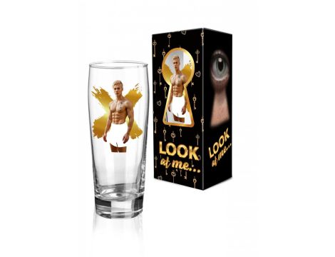 LOOK AT ME - Szklanka do piwa 500 ml - Mężczyźni