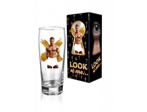 LOOK AT ME - Szklanka do piwa 500 ml - Mężczyźni - 3