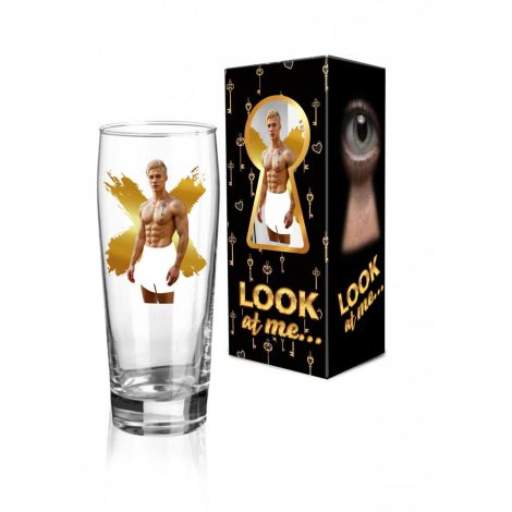 LOOK AT ME - Szklanka do piwa 500 ml - Mężczyźni