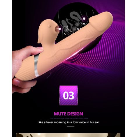 Wibrator-Basia Thtusting Vibrator 2 in 1 Tongue Vibrators USB - 5