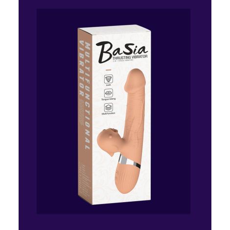 Wibrator-Basia Thtusting Vibrator 2 in 1 Tongue Vibrators USB - 11