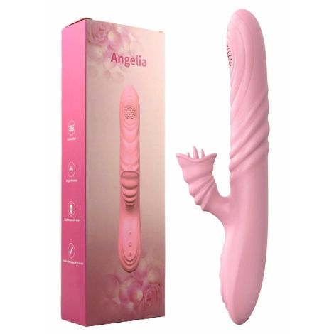 Wibrator-Angelia, USB 3 functions of thrusting / 20 vibrations Flesh - 10