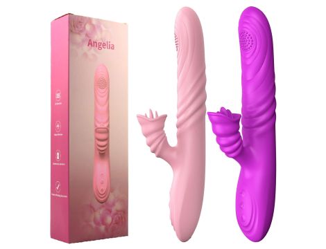 Wibrator-Angelia, USB 3 functions of thrusting / 20 vibrations Purple - 8