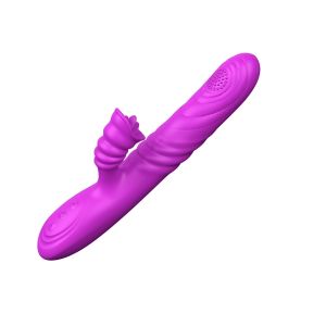 Wibrator-Angelia, USB 3 functions of thrusting / 20 vibrations Purple - image 2