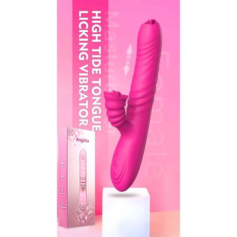 Wibrator-Angelia USB 3 functions of thrusting / 20 vibrations Pink - 2