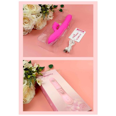 Wibrator-Angelia USB 3 functions of thrusting / 20 vibrations Pink - 4