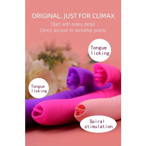 Wibrator-Angelia USB 3 functions of thrusting / 20 vibrations Pink - 5