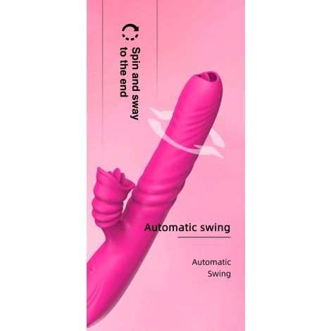 Wibrator-Angelia USB 3 functions of thrusting / 20 vibrations Pink - 7