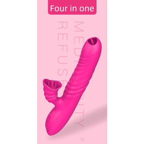 Wibrator-Angelia USB 3 functions of thrusting / 20 vibrations Pink - 8