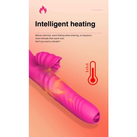 Wibrator-Angelia USB 3 functions of thrusting / 20 vibrations Pink - 9