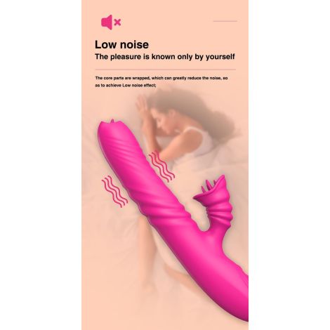 Wibrator-Angelia USB 3 functions of thrusting / 20 vibrations Pink - 12