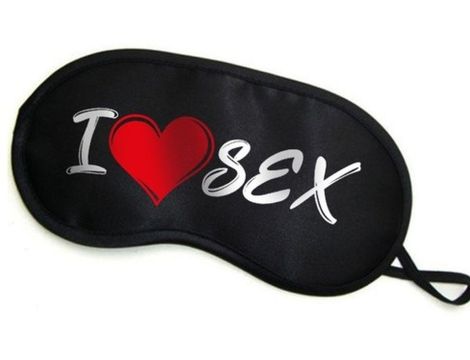 Maska- Opaska na oczy "" I LOVE SEX""