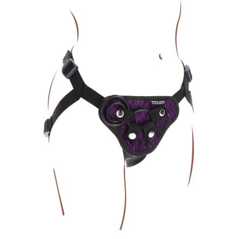 Strap-On Lace Harness Purple - 8