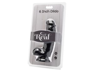 Dildo 6 inch with Balls Black - image 2