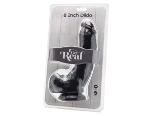 Dildo 8 inch with Balls Black - image 2