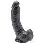 Dildo 8 inch with Balls Black - 2